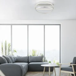 Dimmbare LED Deckenleuchte Metall Ø59 cm Fernbedienung