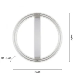 Dimmbare LED Deckenleuchte Metall Ø59 cm Fernbedienung