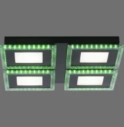 Dimmbare LED Deckenleuchte RBG Licht 17 W Fernbedienung