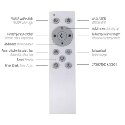 Dimmbare LED Deckenleuchte RBG Licht 17 W Fernbedienung