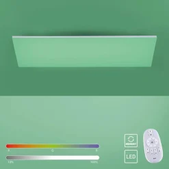 Dimmbare LED Deckenleuchte Fernbedienung Weiß RGB flach