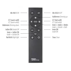 Dimmbare LED Deckenleuchte Fernbedienung 6900 lm 67 cm