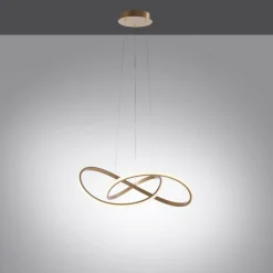 Dimmbare LED Hängeleuchte in Messing 3000 K L:57 cm