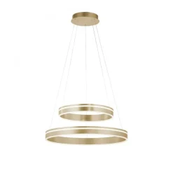 Dimmbare LED Pendelleuchte Ø59 cm rund 56 W in Messing