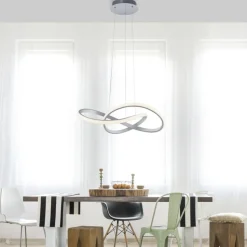 Dimmbare LED Pendelleuchte in Aluminium 3000 K L:57 cm