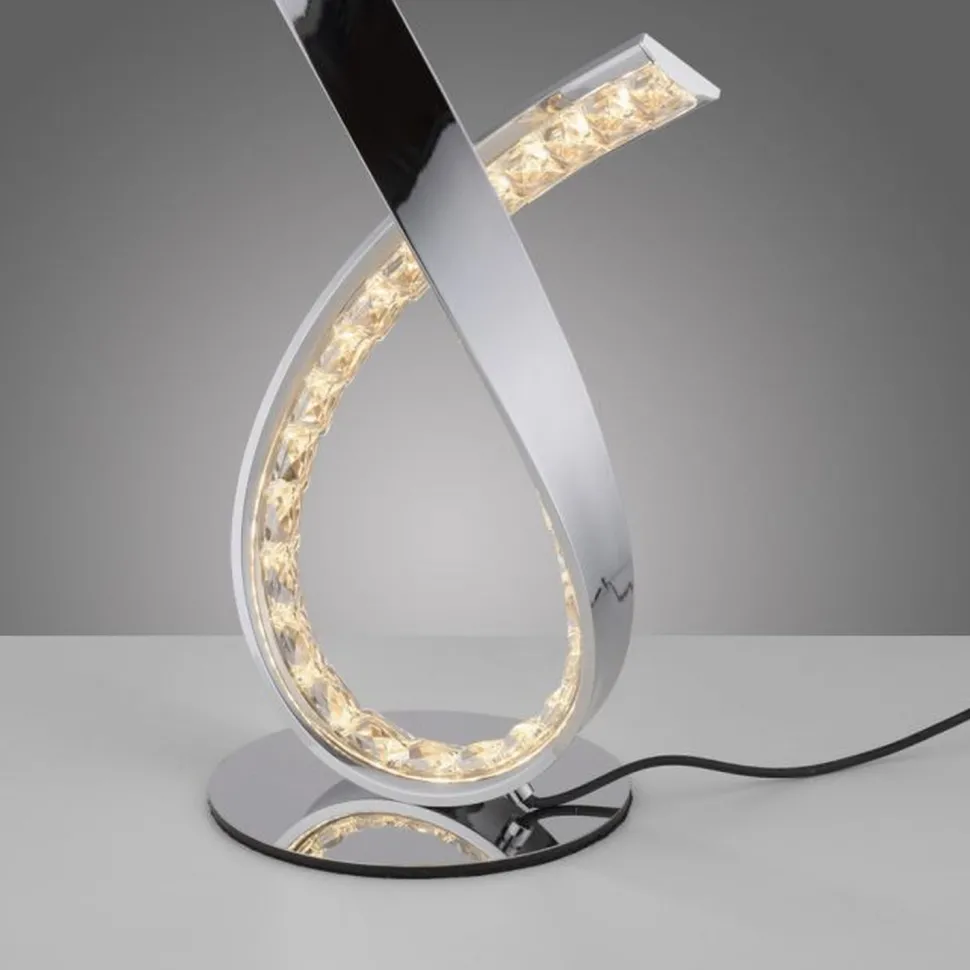 Dimmbare LED Tischlampe in Chrom 38,5 cm 1375 lm 11 W