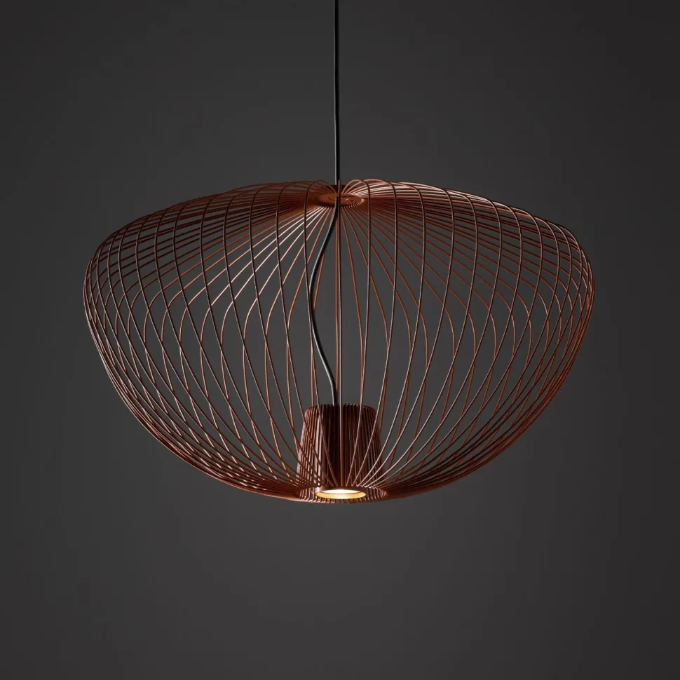 Draht Hängelampe Metall Terrakotta B:54,5 cm GU10