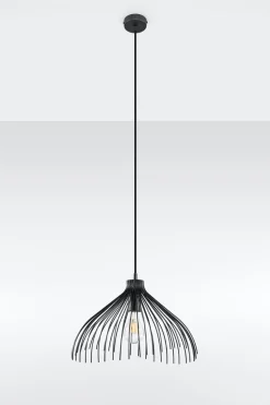 Draht Hängelampe Schwarz Ø40cm E27 Pendelleuchte