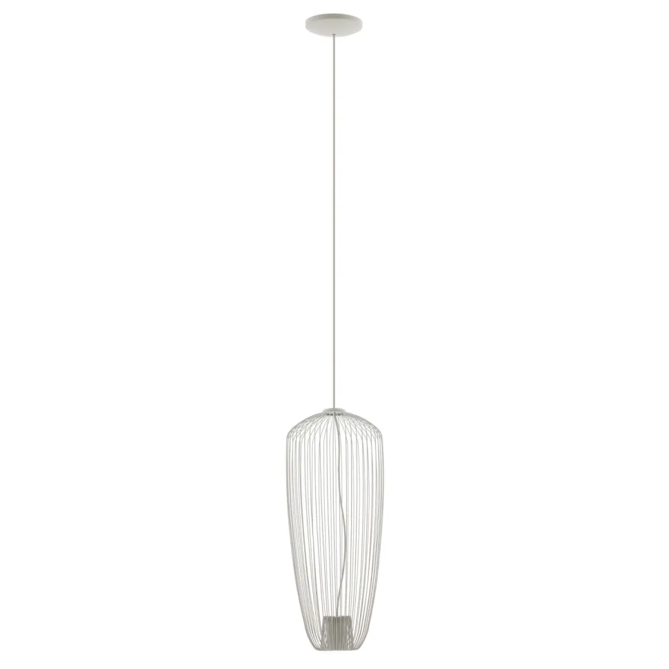 Draht Pendelleuchte Metall Seidengrau B:27 cm GU10