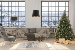 Dreibein Stehlampe E27 156 cm in Schwarz Gold Metall Stoff