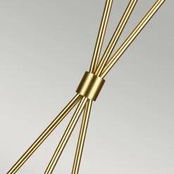 Dreibein Stehleuchte Weiß Messing 140 cm Stoff Metall