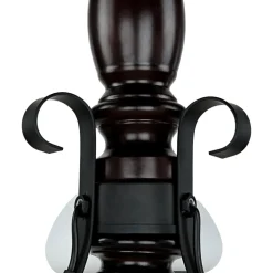 Echt-Holz Kronleuchter Metall Glas 3-flmg Landhaus