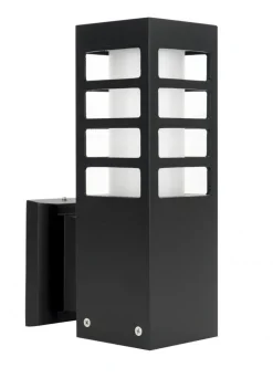 Eckige Außenleuchte Schwarz IP54 H:25cm wetterfest