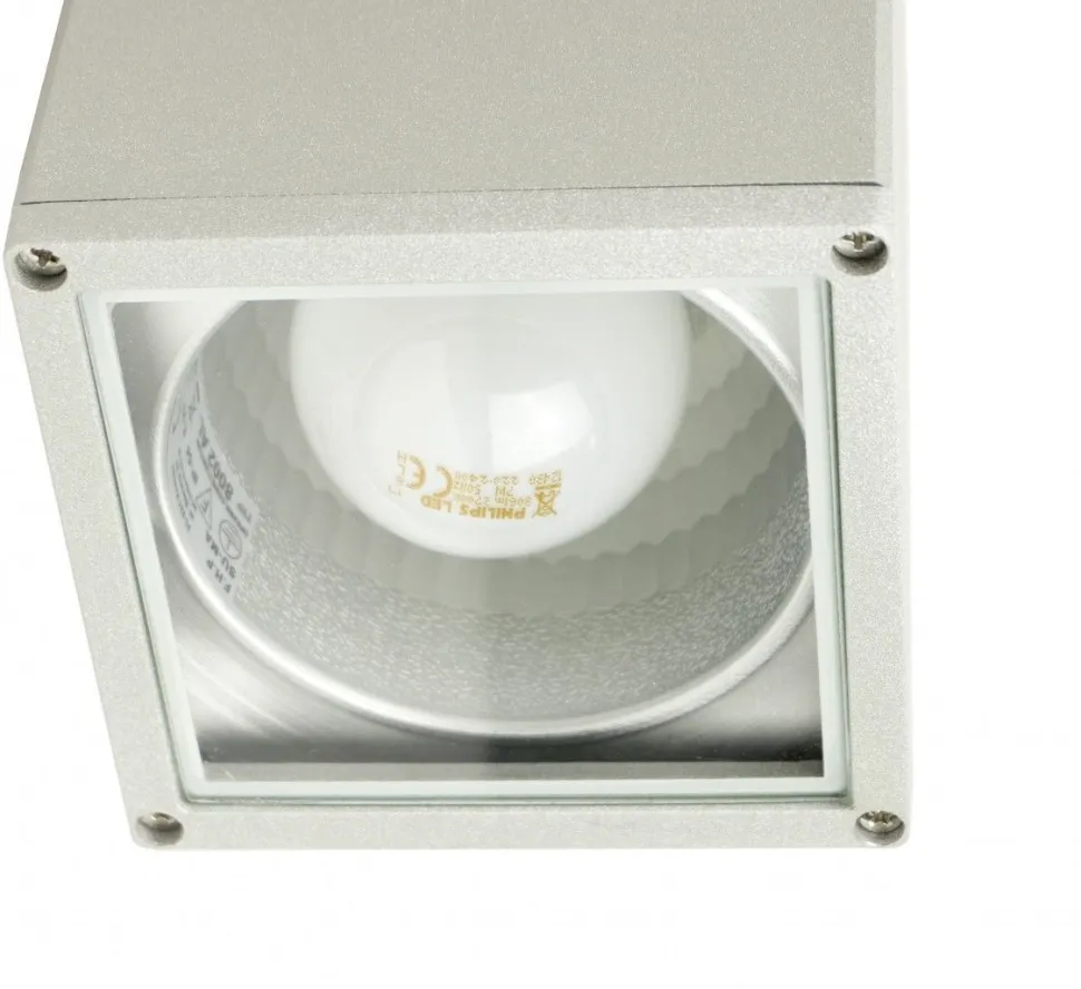 Eckige Deckenleuchte außen IP54 Aluminium E27