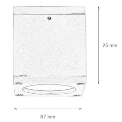 Eckige Deckenleuchte außen IP54 wetterfest