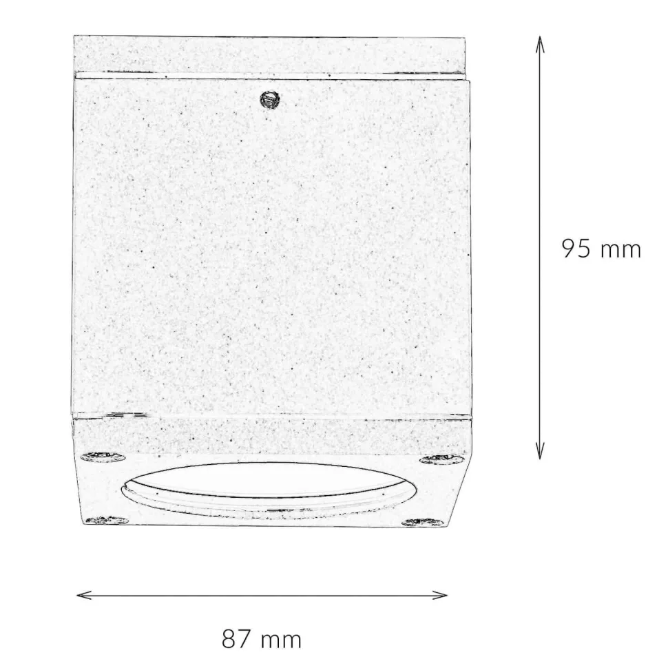 Eckige Deckenleuchte außen IP54 wetterfest