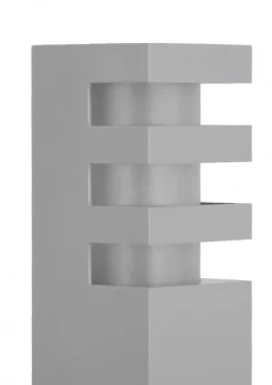 Eckige Wandlampe Außen IP54 wetterfest in Silber