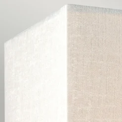 Eckige Wandleuchte Stoff Creme Messing E27 NADATILA