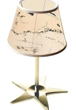 Edle Tischlampe MIRENA Maritim H:40cm Messing