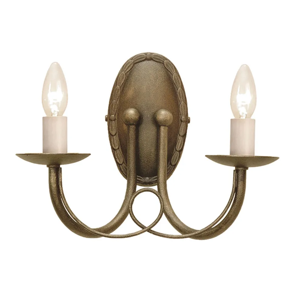 Edle Wandleuchte GOTICA 5 Gold Kerzenform Lampe