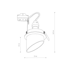 Einbaustrahler GU10 Weiß Aluminium Ø 7,5 cm innen Decke