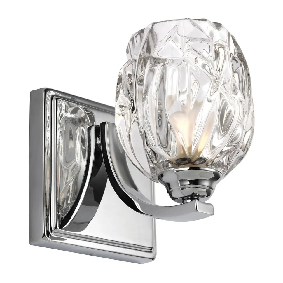 Elegante Badleuchte BOGAR Glas Schirm IP44 mit LED