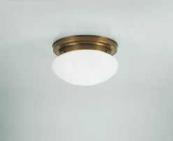 Elegante Deckenlampe E27 Berliner Messing Glas Ø20 cm