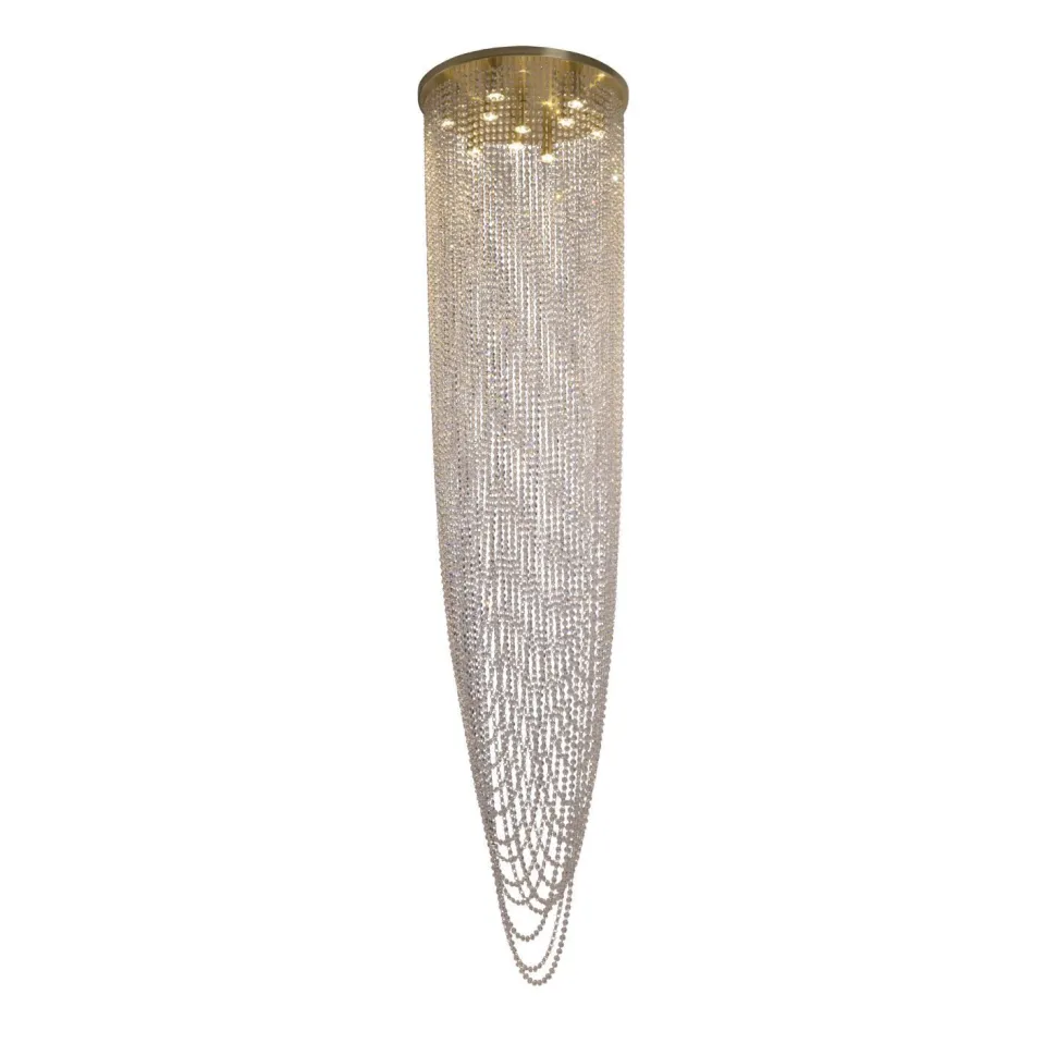 Elegante Deckenlampe Metall Glas GU10 Ø65 cm 10-flammig