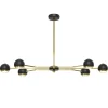 Elegante Deckenlampe Metall GU10 in Gold Schwarz 6-flmg
