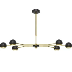 Elegante Deckenlampe Metall GU10 in Gold Schwarz 6-flmg