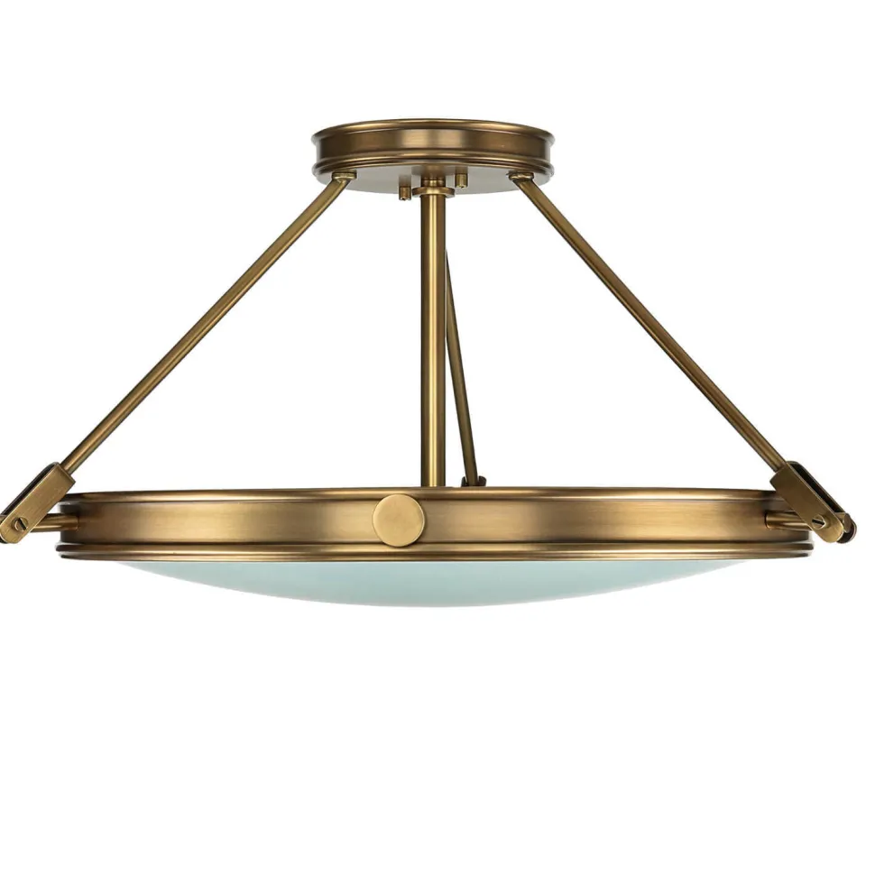 Elegante Deckenleuchte Glas Jugendstil rund Wohnzimmer