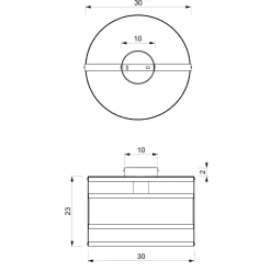 Elegante Deckenleuchte Modern rund 30 cm Schwarz Gold