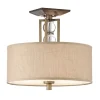 Elegante Deckenleuchte rund Beige Vintage Wohnzimmer
