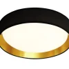 Elegante LED Deckenleuchte Ø50 cm 25 W in Schwarz Gold