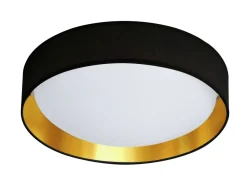 Elegante LED Deckenleuchte Ø50 cm 25 W in Schwarz Gold
