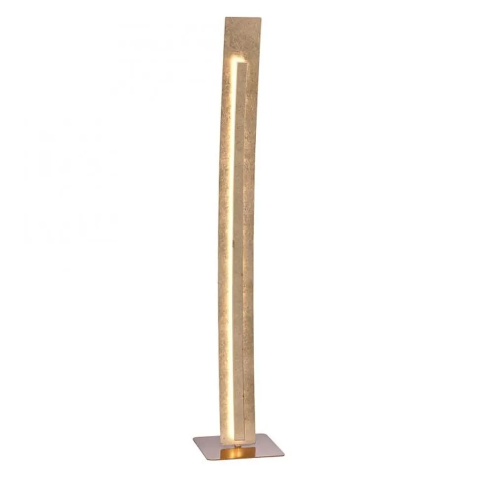 Elegante LED Stehlampe warmweiß 141 cm in Blattgold