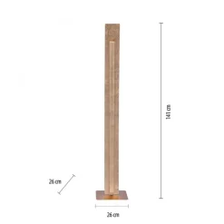 Elegante LED Stehlampe warmweiß 141 cm in Blattgold