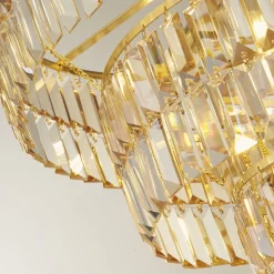 Elegante Pendelleuchte Glas Metall Ø50 cm E14 Modern