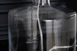 Elegante Tischleuchte AQUAMENTI Weiß Glas Stoff