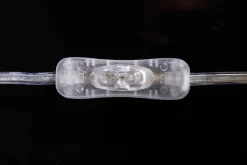 Elegante Tischleuchte AQUAMENTI Weiß Glas Stoff