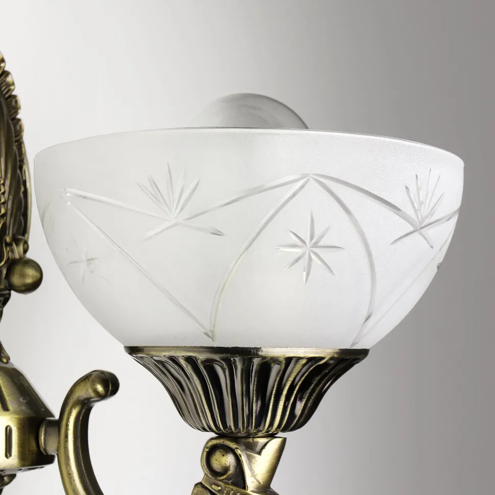 Elegante Wandleuchte HENRY in Messing Jugendstil