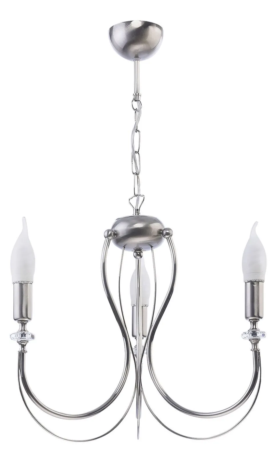 Eleganter Kronleuchter in Silber 3-armig AREGUND