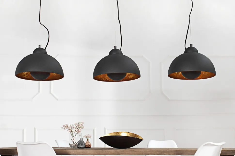 Esszimmer Lampe Pendelleuchte Schwarz Retro E27