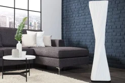 Extravagante Standleuchte Retro 120cm weiß