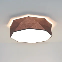 Flache Deckenleuchte BISO Grau 4flmg zeitlos eckig