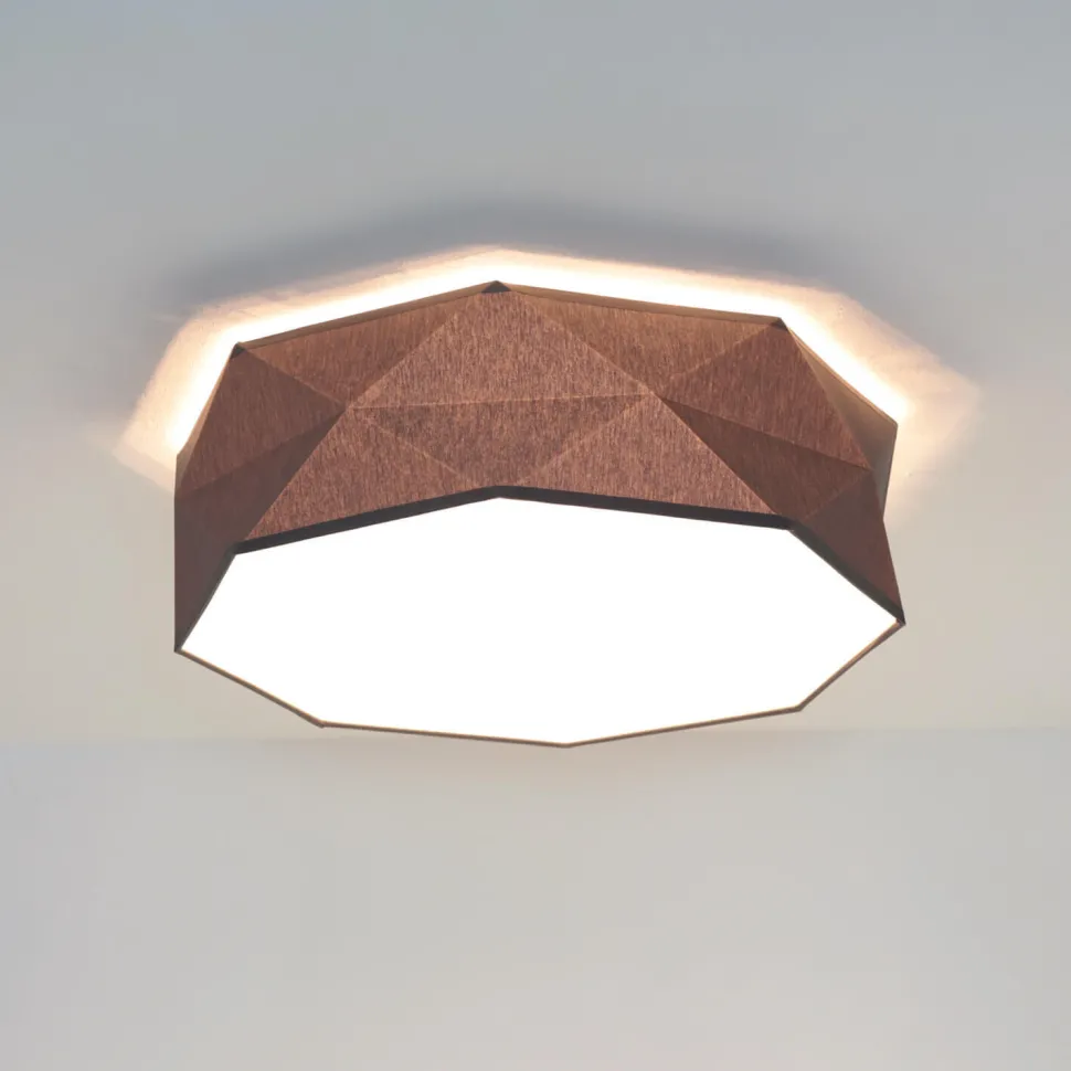 Flache Deckenleuchte BISO Grau 4flmg zeitlos eckig