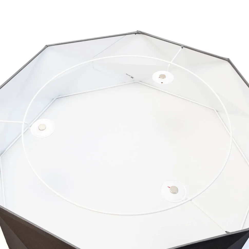 Flache Deckenleuchte BISO Grau 4flmg zeitlos eckig