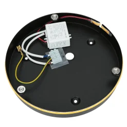 Flache Wandleuchte LED Braun 3000 K rund Ø 25 cm Metall