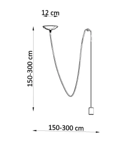 Flexibel Hängelampe Schwarz max. 3 m E27 flexibel