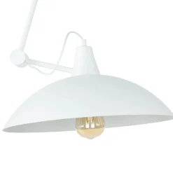 Flexible Deckenlampe Weiß Wohnzimmer Retro Leuchte